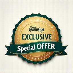Special offer badge icon illustrating a discount or premium deal